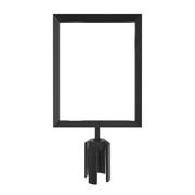 Montour Line Stanchion Post Top Sign Frame 8.5 x 11 in. Vertical Black HDSF-8511-V-BK